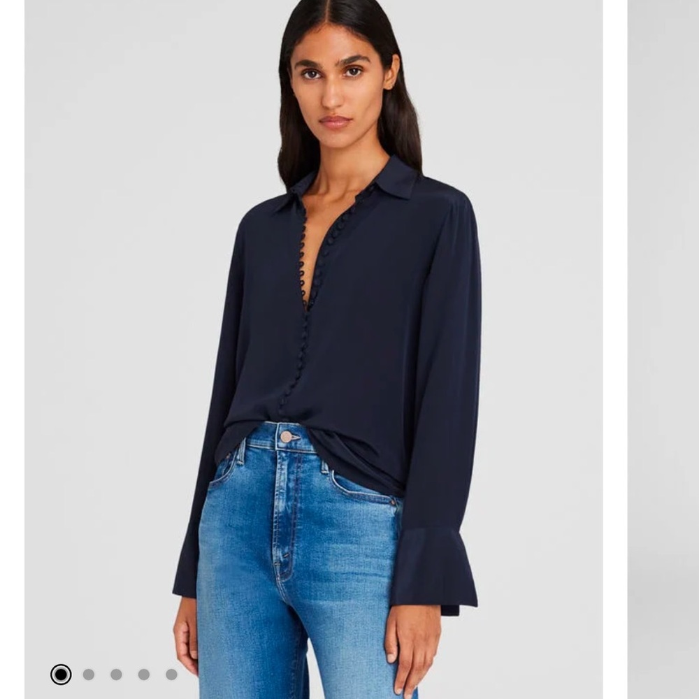 NWT Small Club Monaco silk Helek blouse